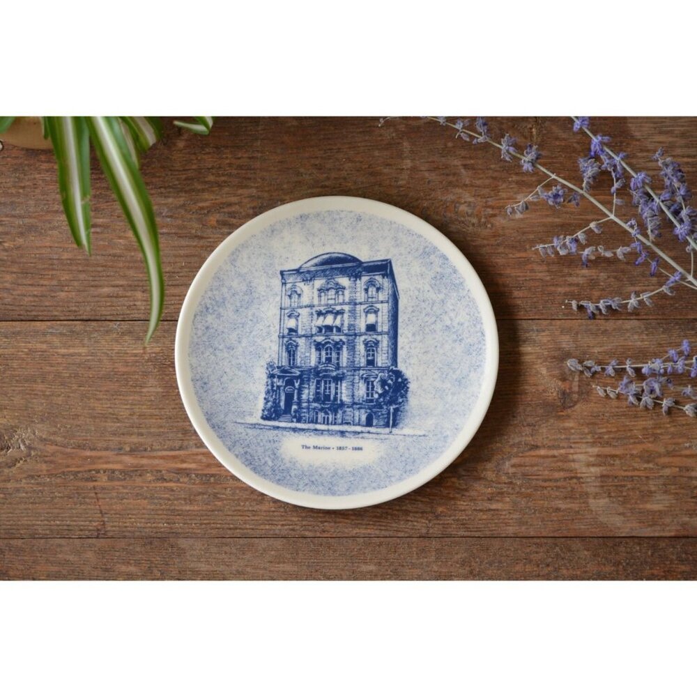 Lenox Collectible Decorative Plate The Marine 1981 architecture blue Art‎ Deco